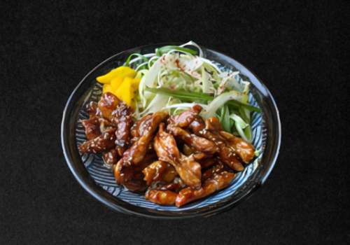 Cơm gà xào nước tương