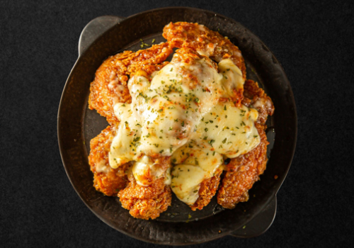 Gà rán bỏ lò phô mai sợi mozzarella