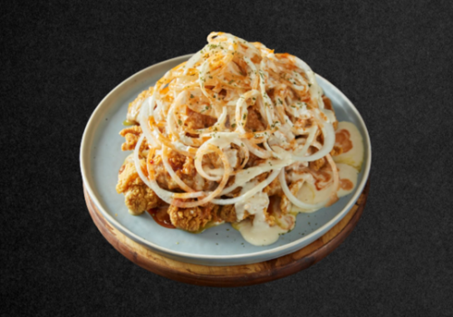 GÀ RÁN Gà phủ hành tây núi tuyết Himalaya ( vị cay )